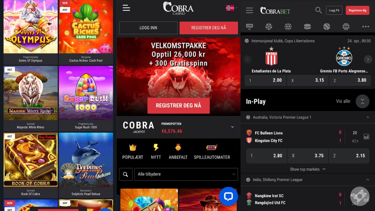 Cobra casino mobil