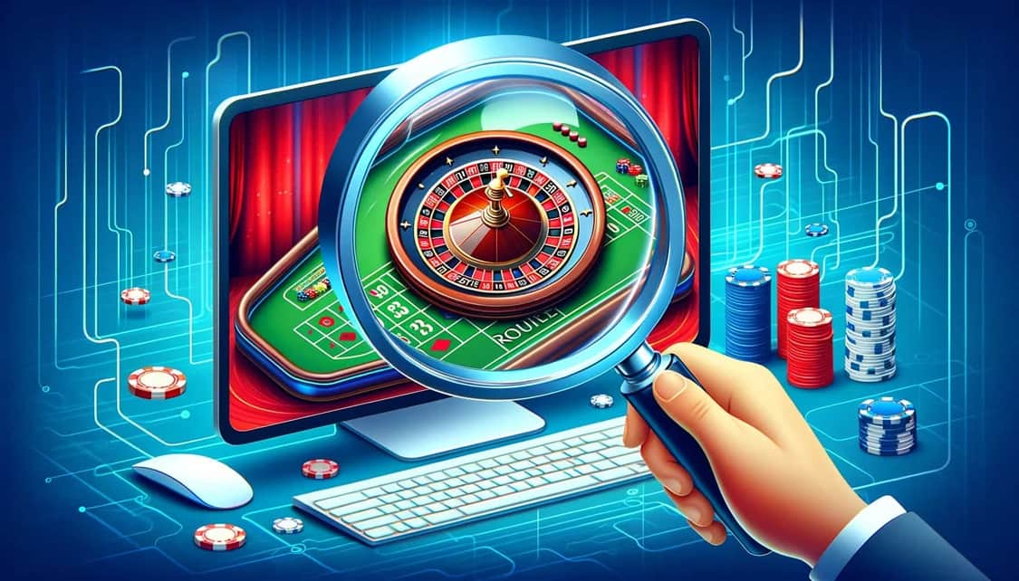 Bruker lupe for å finne roulette casino