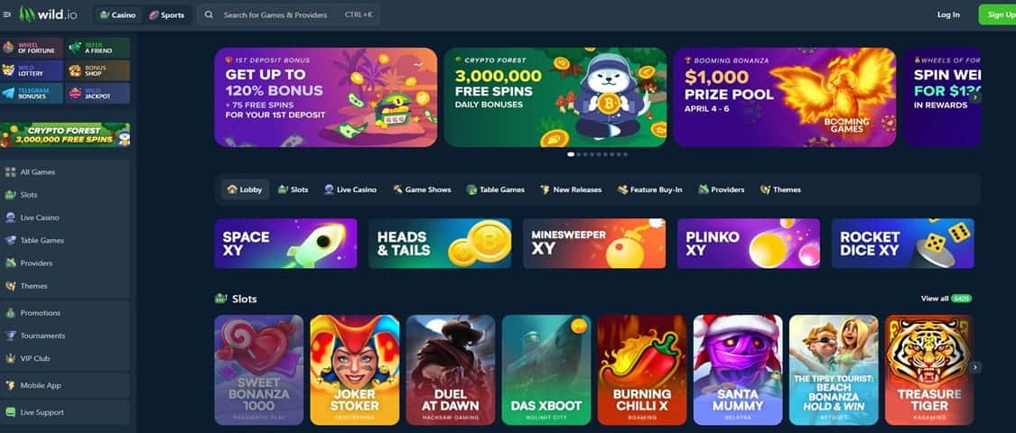 viser wild.io 500 bonus kampanje til norske spillere